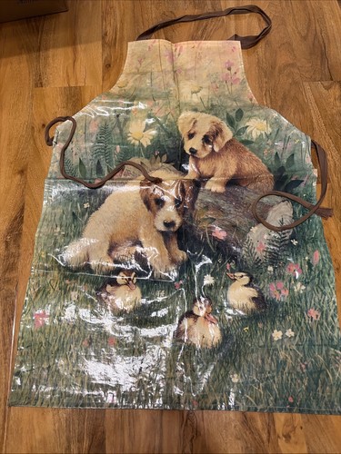 Vintage 1980s apron puppies - apron,