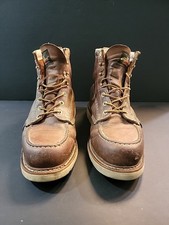Thorogood Heritage 8" Moc Toe Lace-Up Work Boots USA Mens 11.5 2E Brown 