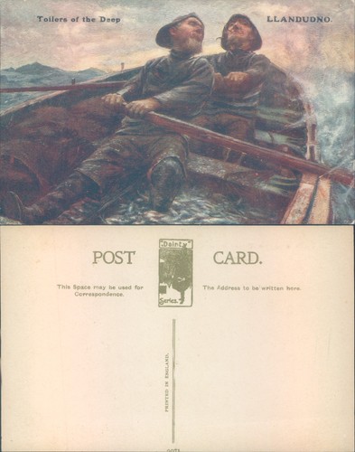 Two fishermen rowing boat - two, a
