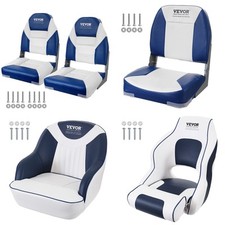 VEVOR Boat Seat High/Low Back Folding Fishing Boat Seat Chair Sponge Padding