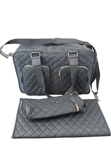 Babiie black quilted diaper - my,