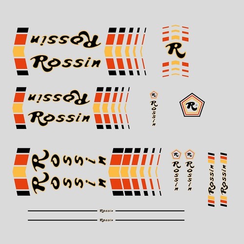 Rossin bicycle frame stickers - rossin,