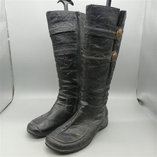 Rieker Black Leather Knee High