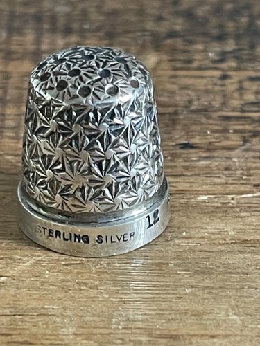 Sterling silver thimble - silver,