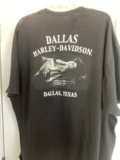 Harley Davidson Men’s 3XL T-Shirt Dallas Texas Black Front/Back Graphics