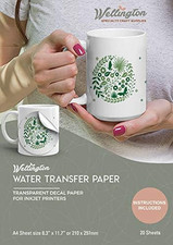 20 Sheets A4 Clear Waterslide Decal Paper Inkjet Transfer Printable Water Decals