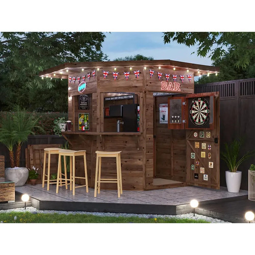 Corner garden bar wooden - corner,