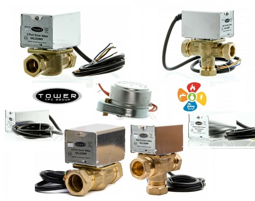 Tower motorised zone - motorised, valves
