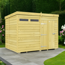 Total Sheds Pent Security Shed  Pressure Treated Tanalised Shed Fast & Free