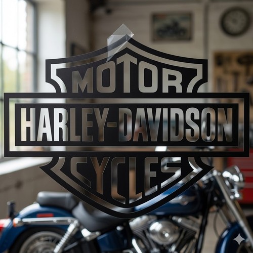 Harley style vinyl decal - harley‑style, –