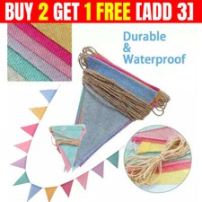 Waterproof Outdoor Bunting 12/18/24/36/72 Bunting Banner For Garden Flags UK