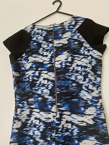 Zara blue black - black, abstract