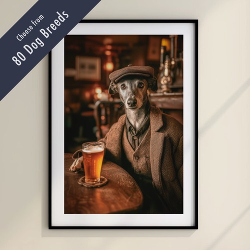 Funny dog drinking - dog, at