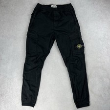 Stone Island RE-T Cargo Pants W30 Trousers Black Cargos Small 4311