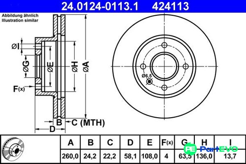 Ate brake disc - x,