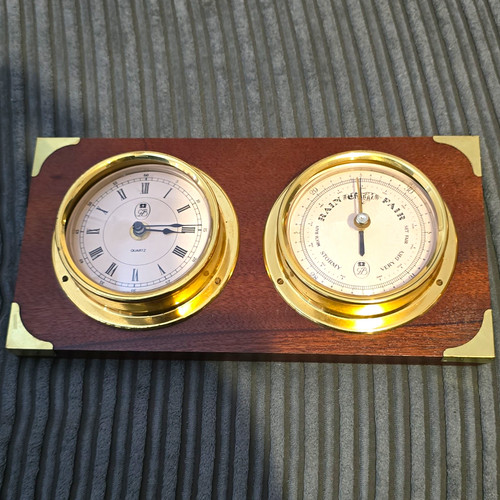 Brass barometer quartz roman - barometer, &