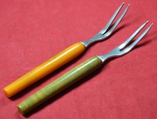 Vintage German Bakelite Catalin Forks Set of 2 pcs Rare Original