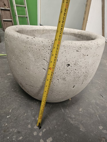 Concrete bowl planter cement - concrete,