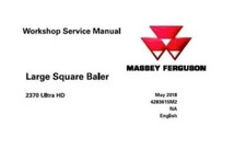 Workshop Manual for Massey Ferguson 2370Ultra HD Large Square Baler Get it Today