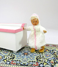 Miniature Dollhouse OOAK artisan BABY TODDLER DOLL girl 1:12 posable 2.5" vtg