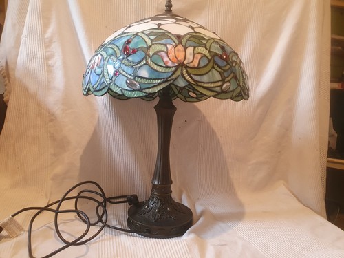 Tiffany style glass shaded - glass,