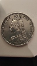 Victoria 1887 Silver Half-crown Coin Great Detail