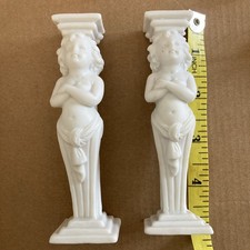 Vintage Bisque Cake Pillars X2