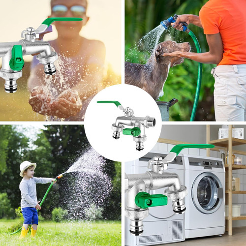 Double garden tap - double, with