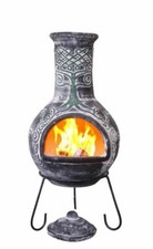 Derwyn Green Tree Green Charcoal Mexican Chimenea Garden Outdoor Summer Spring