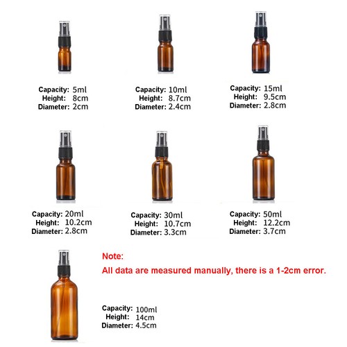 100ml amber glass spray - 5-100ml,