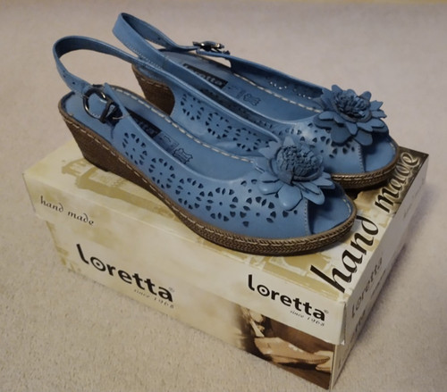 Loretta blue leather - loretta,