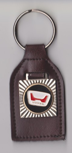 Leather honda car keyring - honda,