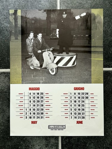 Vintage lambretta calendar - vintage,