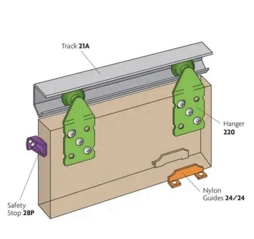 Sliding door complete track - door,