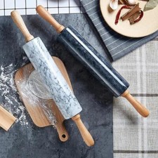 PROFESSIONAL SOLID ROLLING PIN LUXURY NON-STICK MARBLE ROLLING PIN NEW