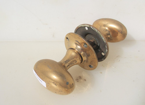 Victorian brass door - door, knobs