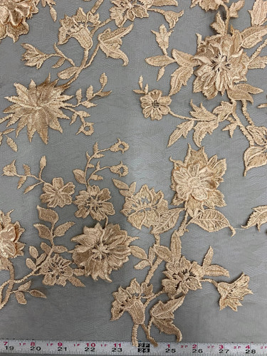 Nina beige polyester floral - nina,