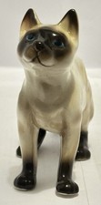 CERAMIC SIAMESE CAT FIGURINE