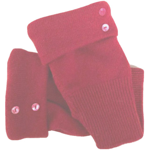Fingerless gloves red 100 - fingerless, 100%