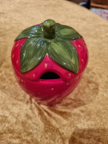 Strawberry preserve pot - preserve, pot.