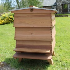 WBC Cedar Beehive Gabled Roof Hive 3 Lifts Porch 2 Super 1 Brood Beekeeping