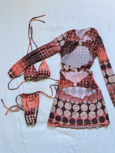Piece retro print bikini - bikini, set