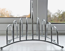 Chrome plated toast rack large
