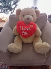 Extra large Teddy Bear with Heart 'KEEL TOYS' head TO TOE 42"