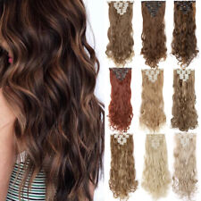 7PCS/set Clip in Hair Extensions Curly Natural Hairpieces Synthetic clip in hair