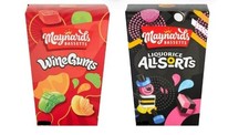 Maynards Bassetts Sweet Selection 2 Boxes Liquorice Allsorts, Wine Gums BB 20/11