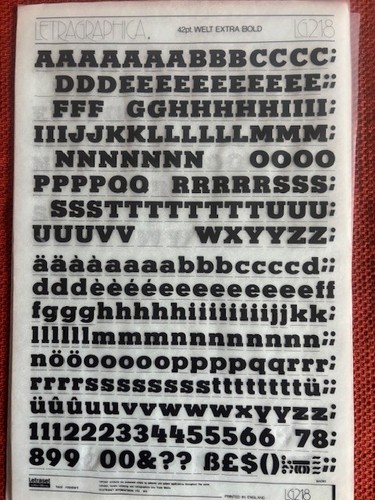 Letraset instant lettering - letraset,