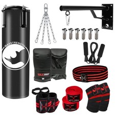 MAXSTRENGTH Heavy duty Boxing Punch Bag Set 3FT | 4FT | 2-PC  | 3-PC | 10-PC SET