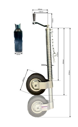 Heavy duty jack - duty, ribbed