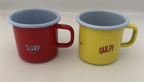 Grind peanuts enamel mug set - enamel,